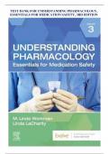 TEST BANK FOR UNDERSTANDING PHARMACOLOGY&comma; ESSENTIALS FOR MEDICATION SAFETY&comma; 3RD EDITION
