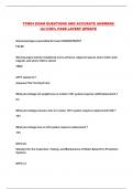 TFM04 EXAM QUESTIONS AND ACCURATE ANSWERS &lpar;A&plus;&rpar;100&percnt; PASS LATEST UPDATE