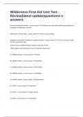 Wilderness First Aid Unit Test Review&lpar;latest update&rpar;questions n answers