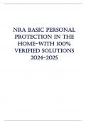 Exam &lpar;elaborations&rpar; NRA Basic Personal Protection In The Home