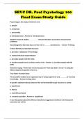 SBVC DR&period; Paul Psychology 100 Final Exam Study Guide 