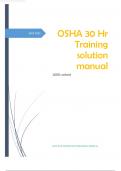 OSHA 30 HR Training solution manual