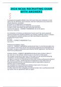 2024 NCAA RECRUITING EXAM WITH ANSWERS &Tab;