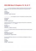 HCA 506 Quiz 5 Chapters 15&comma; 16&comma; & 17  Questions and Answers 100&percnt; Correct&period;