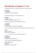HCA 506 EXAM  PACKAGE DEAL GREADED A&plus;