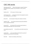 CSCI 340 words Questions and answers latest update