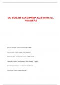 DC BOILER EXAM PREP 2024 WITH ALL ANSWERS&period;