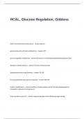 HCAL Exam Questions and Answers- Glucose Regulation&comma; Giddens