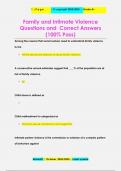 Family and Intimate Violence Questions and Correct Answers &lpar;100&percnt; Pass&rpar;
