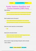 Family Violence Questions and  Correct Answers &lpar;100&percnt; Pass&rpar;