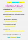 Family Violence Questions and  Correct Answers &lpar;100&percnt; Pass&rpar;