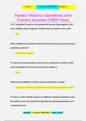 Family Violence Questions and  Correct Answers &lpar;100&percnt; Pass&rpar;