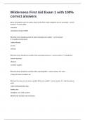 Wilderness First Aid Exam 1 with 100&percnt; correct answers