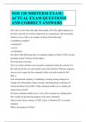 NOS 120 MIDTERM EXAM &vert; ACTUAL EXAM QUESTIONS AND CORRECT ANSWERS