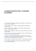 LICENSE INSTRUCTOR &sol; LICSENSE EXAMINER