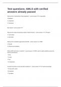 Test questions&colon; AWLS with verified answers already passed