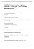 AWLS &lpar;Assessment Acronyms & General Knowledge&rpar; &lowbar;2024 updated already passed