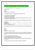 40 Hour Medication Aide Final Exam