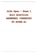 Exam &lpar;elaborations&rpar; Life Span