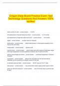 Oregon State Board Practice Exam&colon; Nail Technology Questions And Answers 100&percnt; Verified&period;