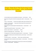  Oregon State Board Nail Technology Exam Questions And Answers 100&percnt; Guaranteed Success&period;