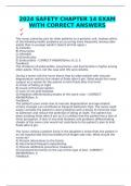 2024 SAFETY CHAPTER 14 EXAM WITH CORRECT ANSWERS