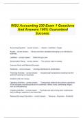WSU Accounting 230 Exam 1 Questions And Answers 100&percnt; Guaranteed Success&period;