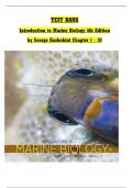 Test Bank for Introduction To Marine Biology 4th Edition Karleskint&period; Chapter 1-20&comma; Questions & Answers&comma; 299 Pages&period; All Answers Are Correct