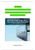 Test bank For Introduction to Statistical Investigations&comma; 2nd Edition by Nathan Tintle&semi; Beth L&period; Chance&comma; Complete Chapters 1 - 11&comma; Verified Latest Version