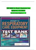 Test Bank for Mosby's Respiratory Care Equipment&comma; 11th Edition by James M&period; Cairo