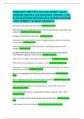 MANICURIST WRITTEN EXAM 2024 NEWEST EXAM 2 VERSIONS AND PRACTICE QUESTIONS &lpar;VERSION A AND B&rpar; 450 QUESTIONS WITH DETAILED VERIFIED ANSWERS &lpar;100&percnt; CORRECT&rpar; &sol;ALREADY GRADED A&plus;