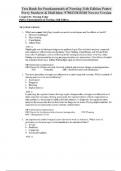 TEST BANK for Fundamentals of Nursing 11TH Edition by Potter Perry