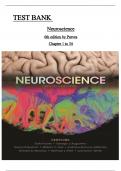 Neuroscience 6th Edition  by Purves Test Bank  All chapters verified 