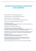 WILKES NSG 526 EXAM 3 QUESTIONS AND ANSWERS