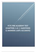 FCTC Fire Academy Test &lpar;Chapters 1-4&rpar; &vert;&vert; Questions & Answers &lpar;100&percnt; Accurate&rpar;