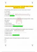 Advanced health assessment&colon; NUR 504 Quiz 6&comma; Exam Questions & Answers
