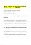 Oregon Pesticide Laws and Safety Latest Exam Questions and Answers 2024&sol;2025