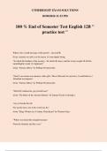 100 &percnt; End of Semester Test English 12B " practice test "