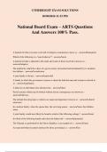 National Board Exam &ndash; ARTS Questions And Answers 100&percnt; Pass&period;