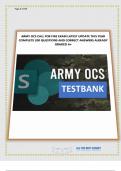 ARMY OCS CALL FOR FIRE EXAM LATEST UPDATE THIS YEAR COMPLETE 200 QUESTIONS AND CORRECT ANSWERS ALREADY GRADED A&plus;&vert; click on AVAILABLE IN PACKAGE DEAL&period; You'll get more for less&excl; OR SCROLL TO THE BOTTOM RIGHT CORNER AFTER OPENING THIS DOCUMENT TO SEE 