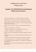 Category 3A&plus;3B Pesticide Exam Questions With Correct Answers&period;
