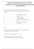 ATI MEDSURG 2 NUR 265&sol; DETAILED ANSWER KEY NEURO-SHOCK & BURNS PRACTICE