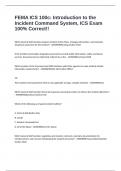 FEMA ICS 100c&colon; Introduction to the Incident Command System&comma; ICS Exam 100&percnt; Correct&excl;&excl;