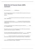 BUQ End of Course Exam 100&percnt; Correct&excl;&excl;