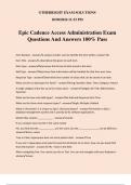 Epic Cadence Access Administration Exam Questions And Answers 100&percnt; Pass