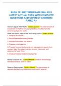 BUSN 101 MIDTERM EXAM 2024- 2025 LATEST ACTUAL EXAM WITH COMPLETE QUESTIONS AND CORRECT ANSWERS RATED A&plus;