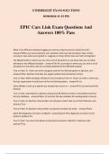 EPIC Care Link Exam Questions And Answers 100&percnt; Pass