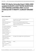 PHSC 121 Liberty University Exam 3 &vert;2024-2025 update&vert;COMPLETE MOST TESTED QUESTIONS AND VERIFIED ANSWERS &lpar;100&percnt; Correct solutions&rpar;&vert; GET IT RIGHT&excl;&excl; &vert; ALREADY GRADED A&plus;