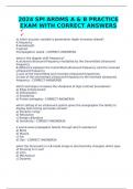 2024 SPI ARDMS A & B PRACTICE EXAM WITH CORRECT ANSWERS