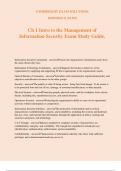Ch 1 Intro to the Management of Information Security Exam Study Guide&period;